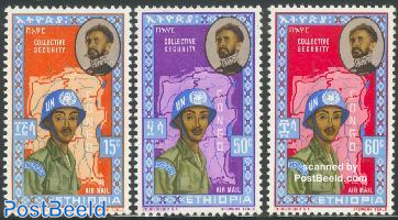 Haile Selassie 70th birthday 3v