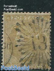 9p Oilivebrown, Queen Victoria