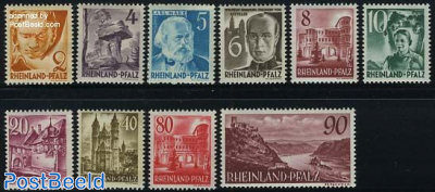 Rheinland-Pfalz, definitives 10v