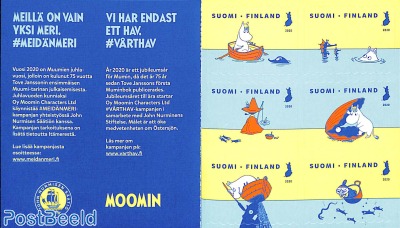 Moomins 6v s-a in booklet