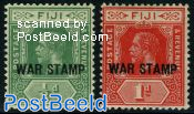 War stamp overprints 2v