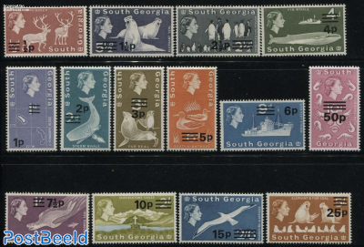 Definitives, overprints 14v