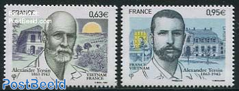 Alexandre Yersin 2v, joint issue Vietnam