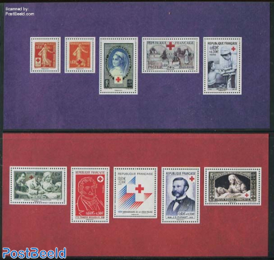 History of Red Cross stamps 2 s/s