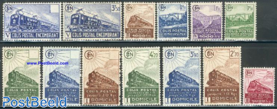 Parcel stamps, railways 13v