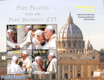 Pope Francis meets with Pope Benedict XVI 4v m/s