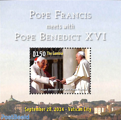 Pope Francis meets with Pope Benedict XVI s/s