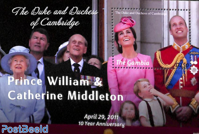 William & Kate wedding 10th anniversary s/s