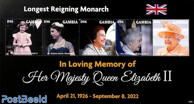 In loving memory of Queen Elizabeth II 5v m/s