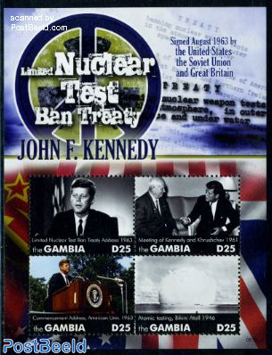 J.F. Kennedy, Nuclear test ban treaty 4v m/s