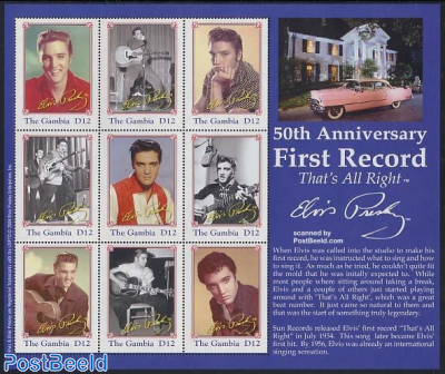 Elvis Presley 9v m/s, First record Blue border
