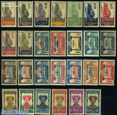 Definitives, overprints 27v