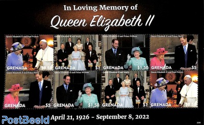 In loving memory of Queen Elizabeth II 8v m/s