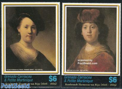Carriacou, Rembrandt 2v (large stamps)