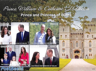Prince William & Catherine Middleton 4v m/s