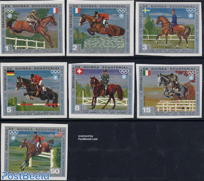 Olympic games, horses 7v imperforated