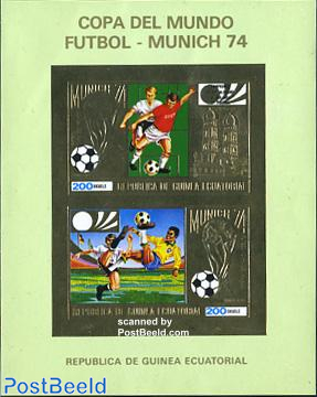 World Cup Football s/s imperforated (gold)