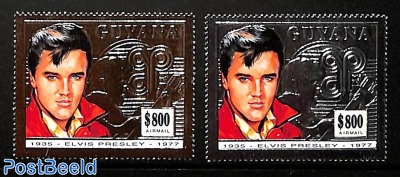 Elvis Presley 2v (silver, gold)