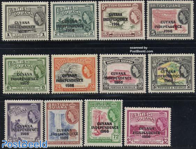 Definitives overprints 12v