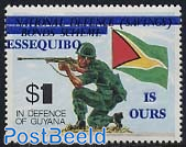 Essequibo overprint 1v