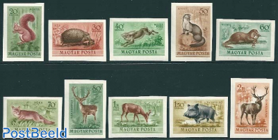Forest animals 10v, imperforated