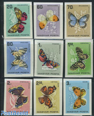 Butterflies 9v imperforated