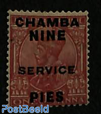 Chamba, On service, Overprint 1v