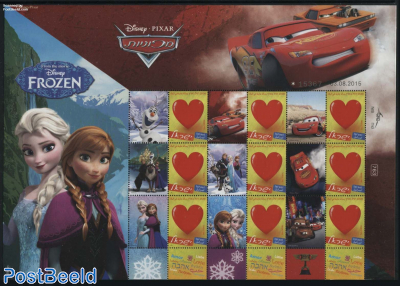 Personal Stamps, Cars/Frozen m/s