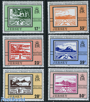Occupation stamps 6v