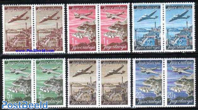 Airmail, latin & cyrillic text 6x2v [:]