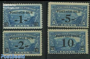 Postage due overprints 4v