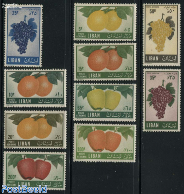 Definitives, fruits 10v