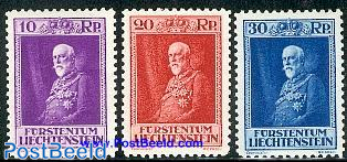 Franz I 80th anniversary 3v