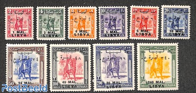 Definitives 10v (overprints in MAL values)