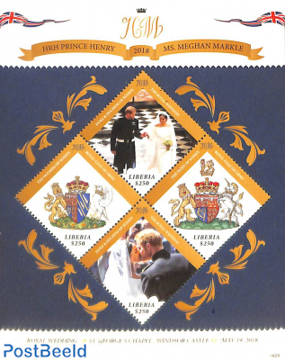 Prince Harry and Meghan Markle wedding 4v m/s