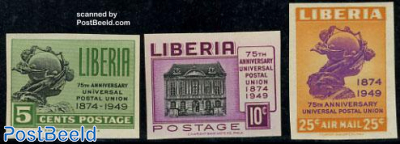 75 Years UPU 3v imperforated