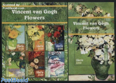 Flowers by Van Gogh 2 s/s