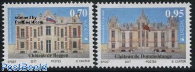 Europa, Castles 2v (without countryname, withdrawn issue)