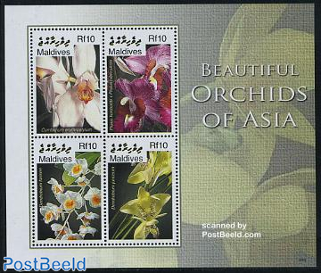 Orchids of Asia 4v m/s