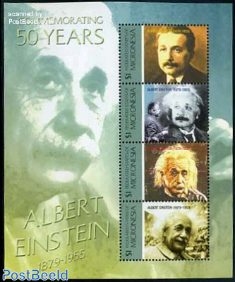 Albert Einstein 50th death anniv. 4v m/s