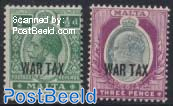 WAR TAX Overprints 2v