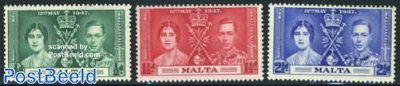 George VI coronation 3v