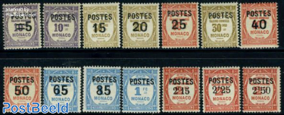 Overprints on postage due stamps 14v