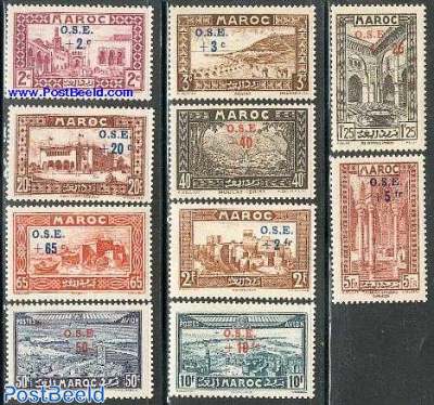 Definitives, overprinted 10v
