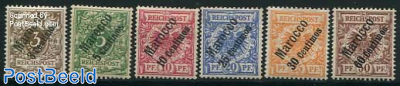 German Post, overprints 6v