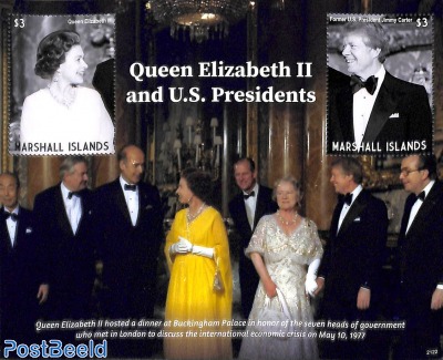 Queen Elizabeth II with pres. Carter s/s
