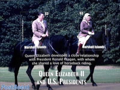 Queen Elizabeth II with pres. Reagan s/s