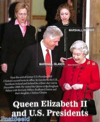 Queen Elizabeth II and Bill Clinton s/s