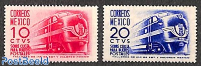 Parcel stamps, locomotive 2v