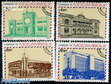 Stamp Day, post offices 4v